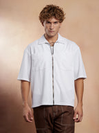 Campus Sutra Waffle-Utility Oversized Shirt