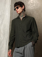 Campus Sutra Gridveil-Tactile Shirt