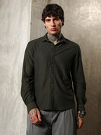 Campus Sutra Gridveil-Tactile Shirt