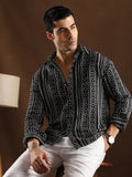 Campus Sutra Folk-Weave Shirt