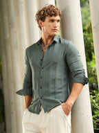 Campus Sutra Parallel-Check Tactile Shirt
