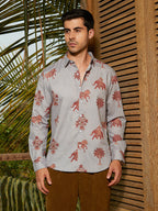 Campus Sutra Vedic-Imprint Shirt