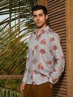 Campus Sutra Vedic-Imprint Shirt