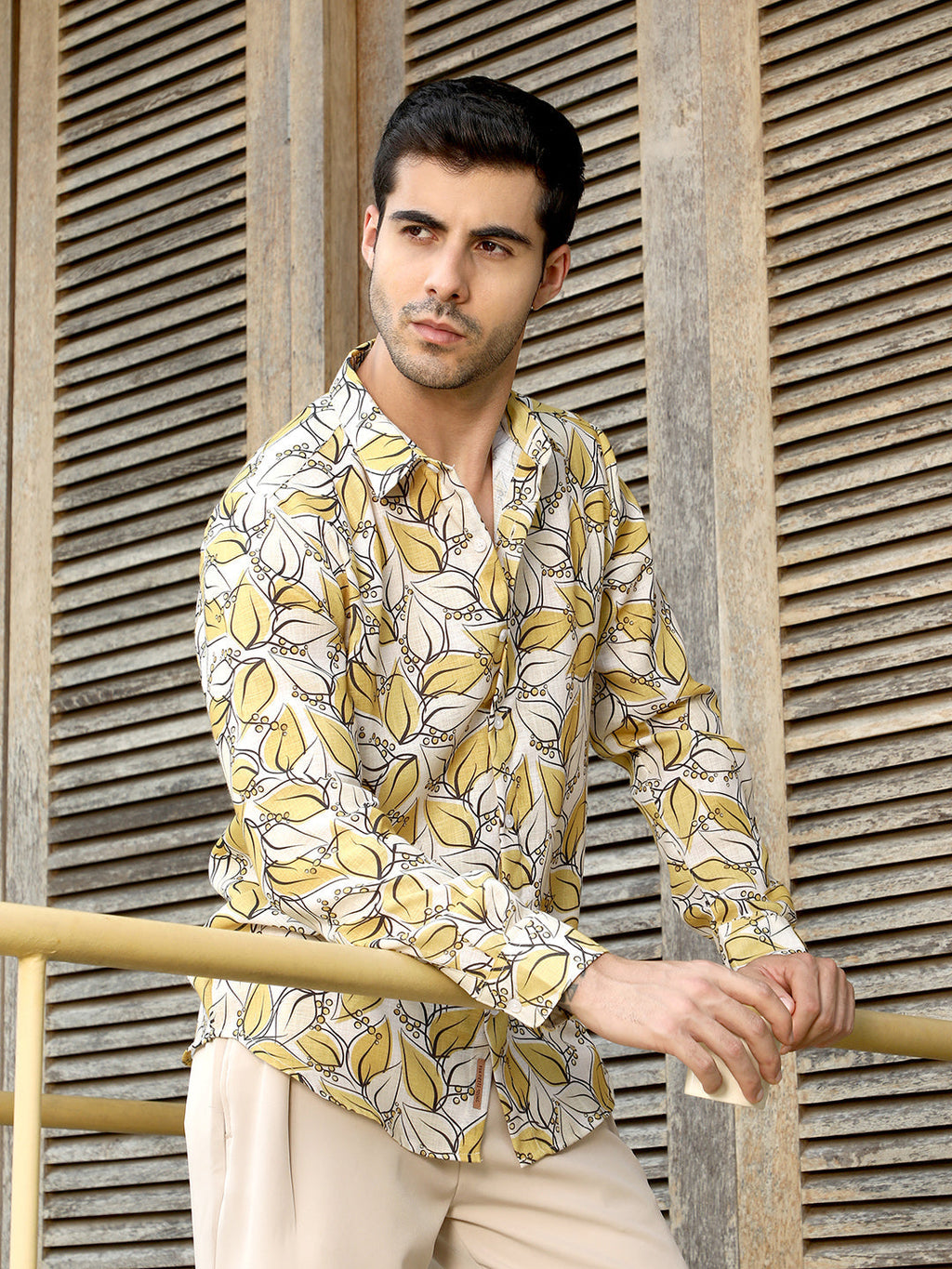 Campus Sutra Leaflet Imprint Shirt