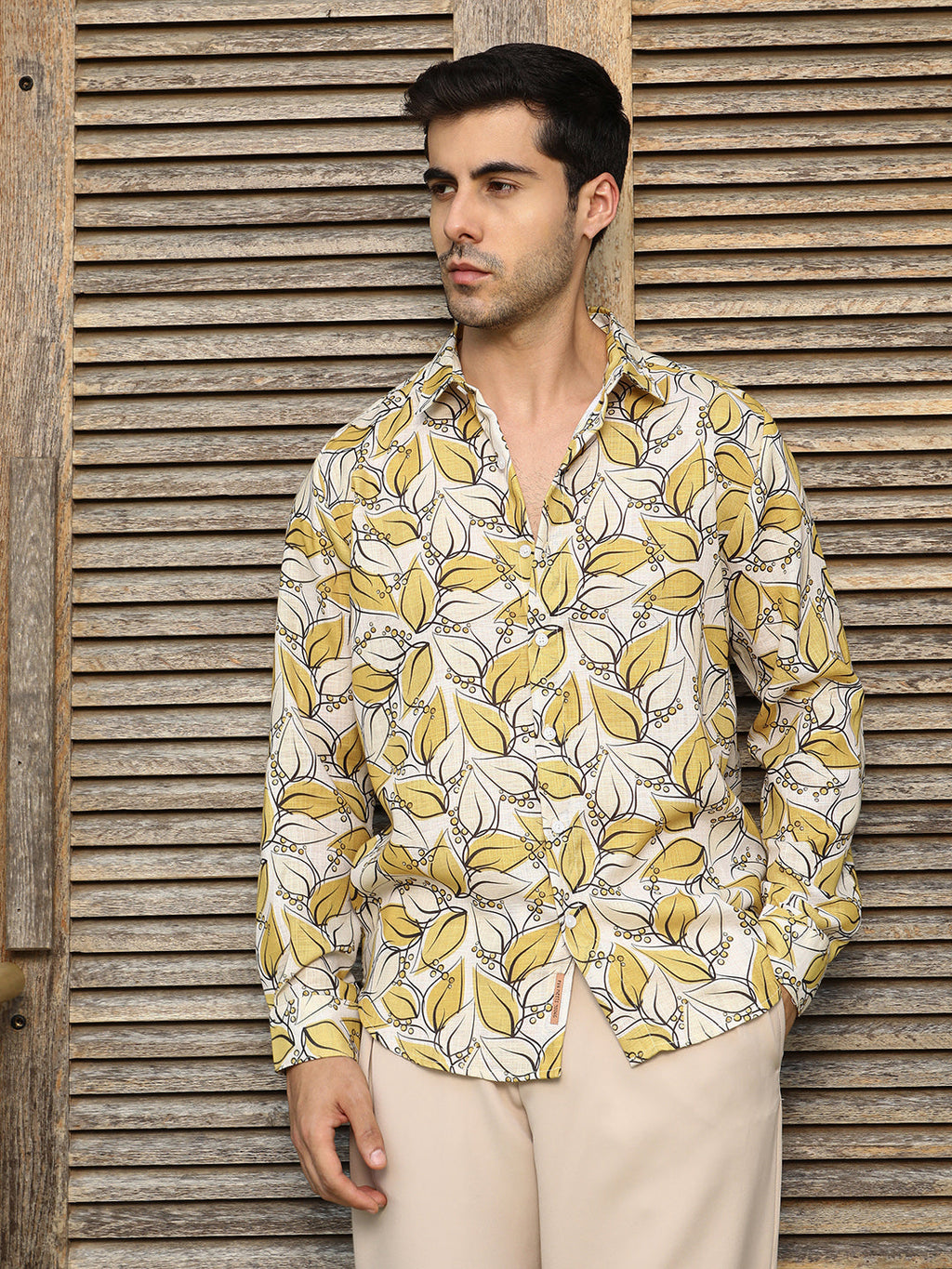 Campus Sutra Leaflet Imprint Shirt