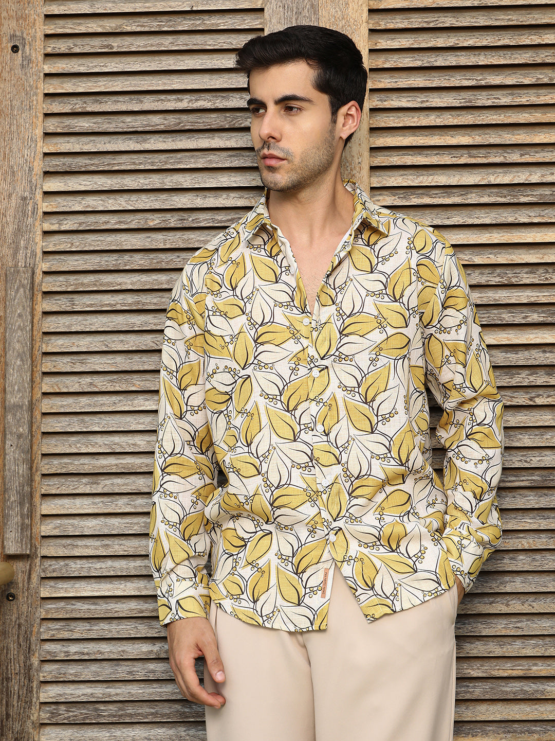 Campus Sutra Leaflet Imprint Shirt