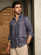 Campus Sutra Thread-Imprint Shirt