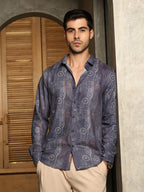 Campus Sutra Thread-Imprint Shirt