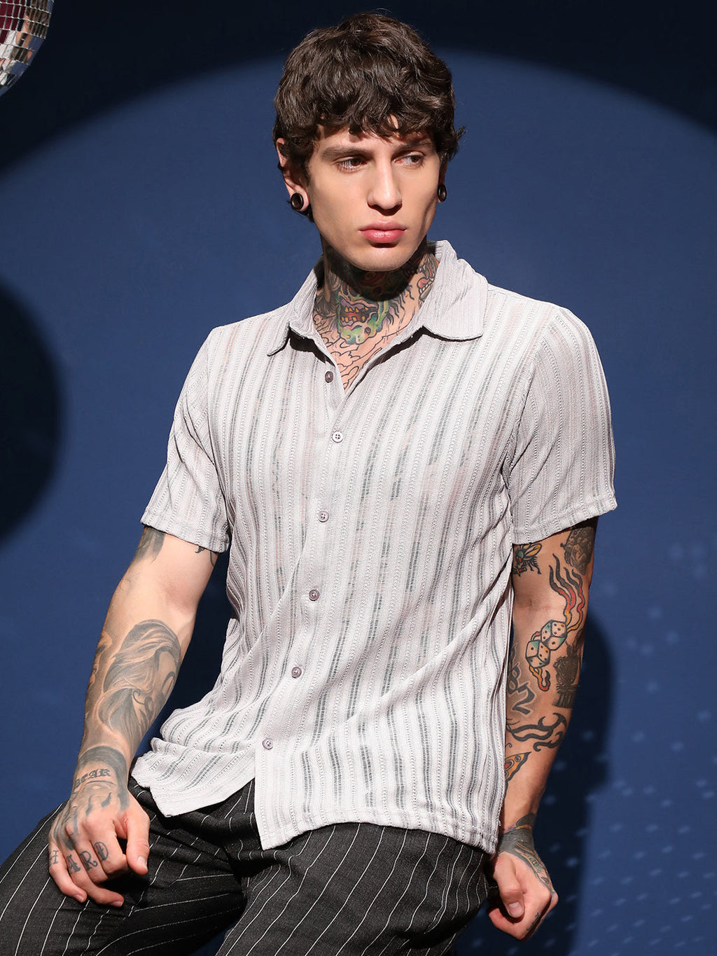 Campus Sutra Ridge Knit Shirt