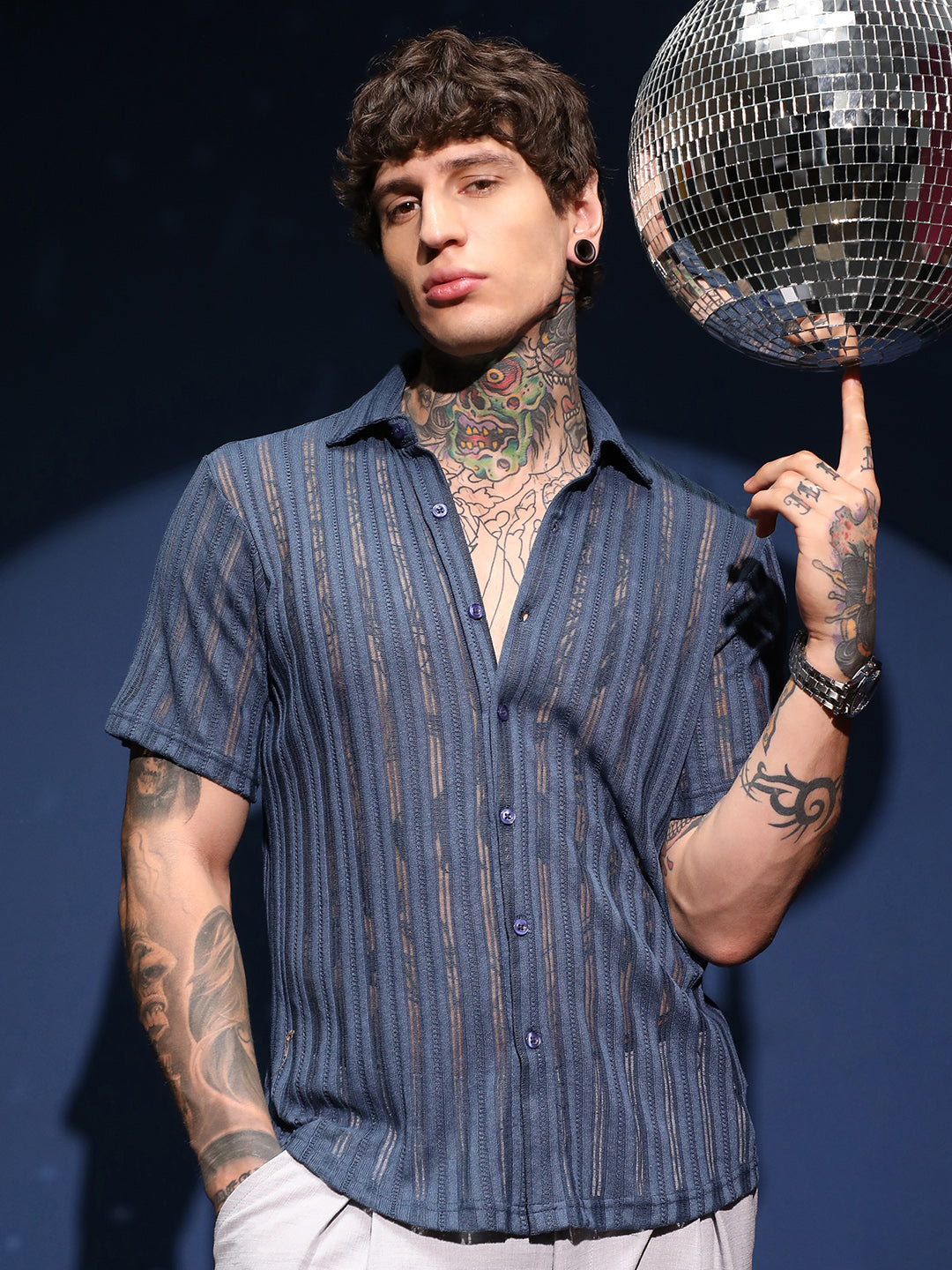 Campus Sutra Ridge Knit Shirt