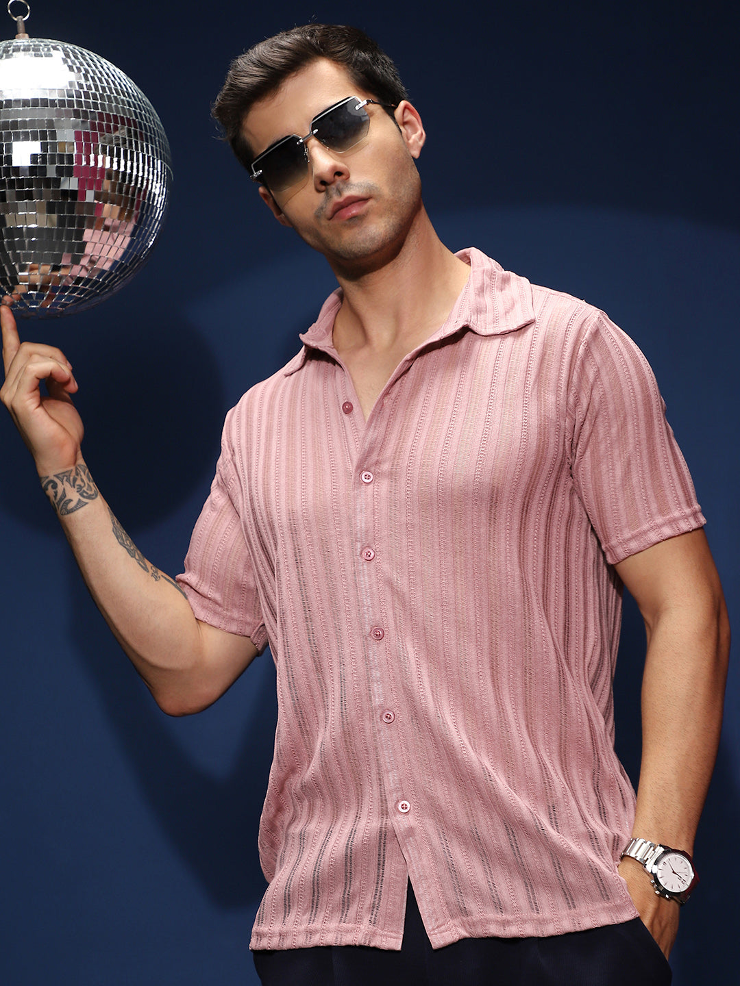 Campus Sutra Ridge Knit Shirt