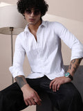 Campus Sutra Unbalanced-Ridge Relaxed Shirt