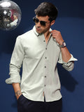 Campus Sutra Unbalanced-Ridge Relaxed Shirt