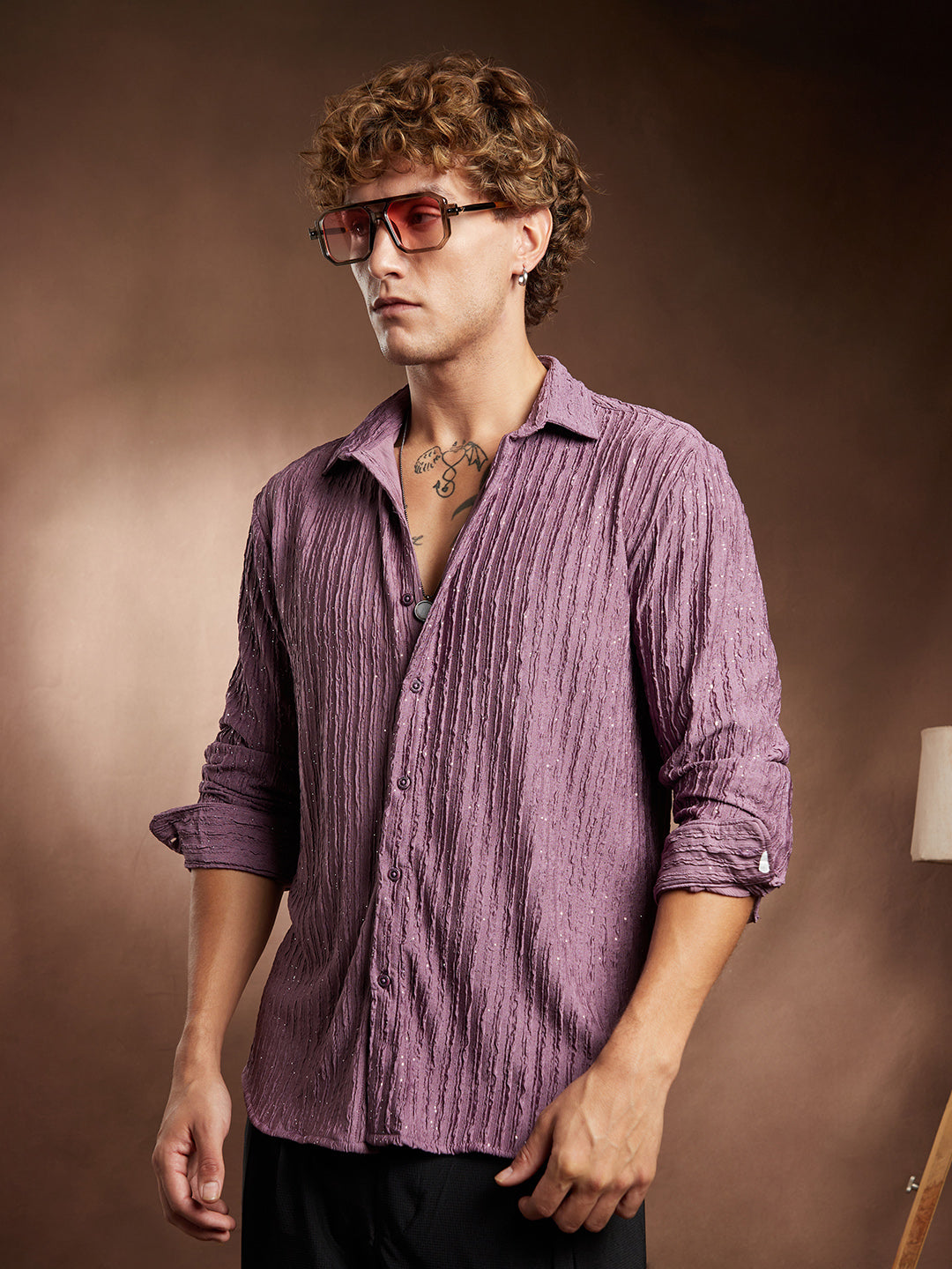 Campus Sutra Trough-Crease Shirt