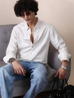 Campus Sutra Splatter Self-Texture Shirt