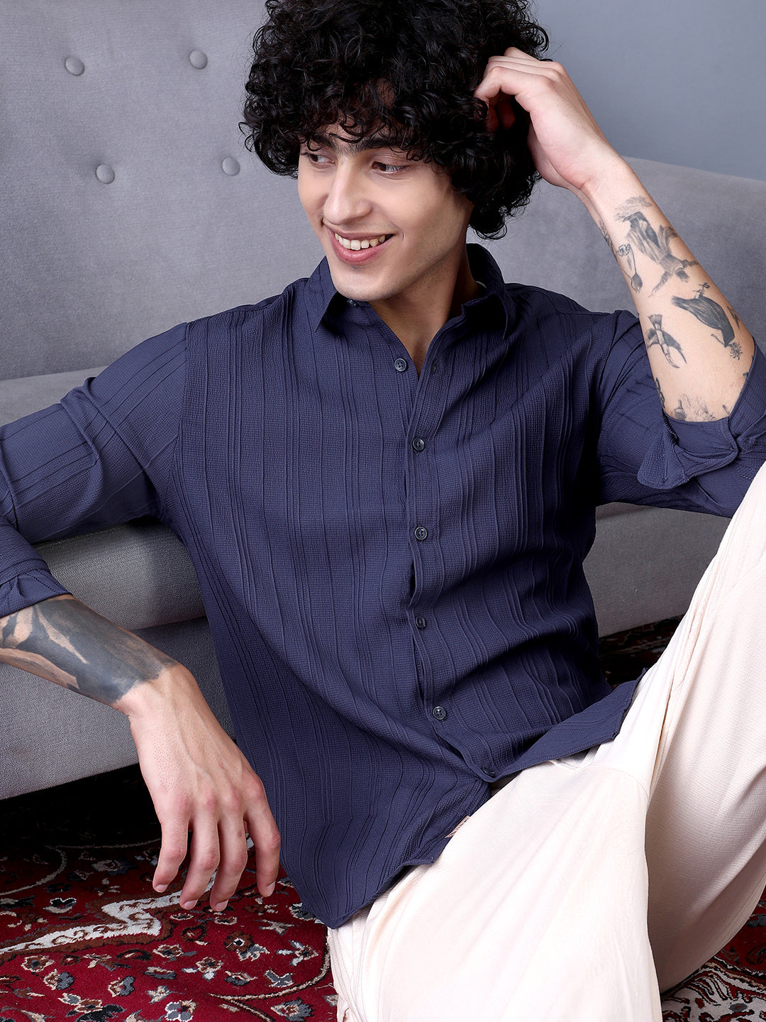 Campus Sutra Multitrack-Tactile Shirt