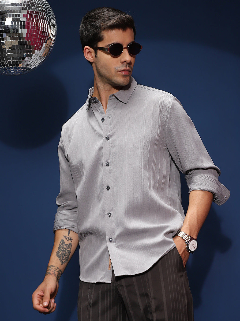 Campus Sutra Multitrack-Tactile Shirt