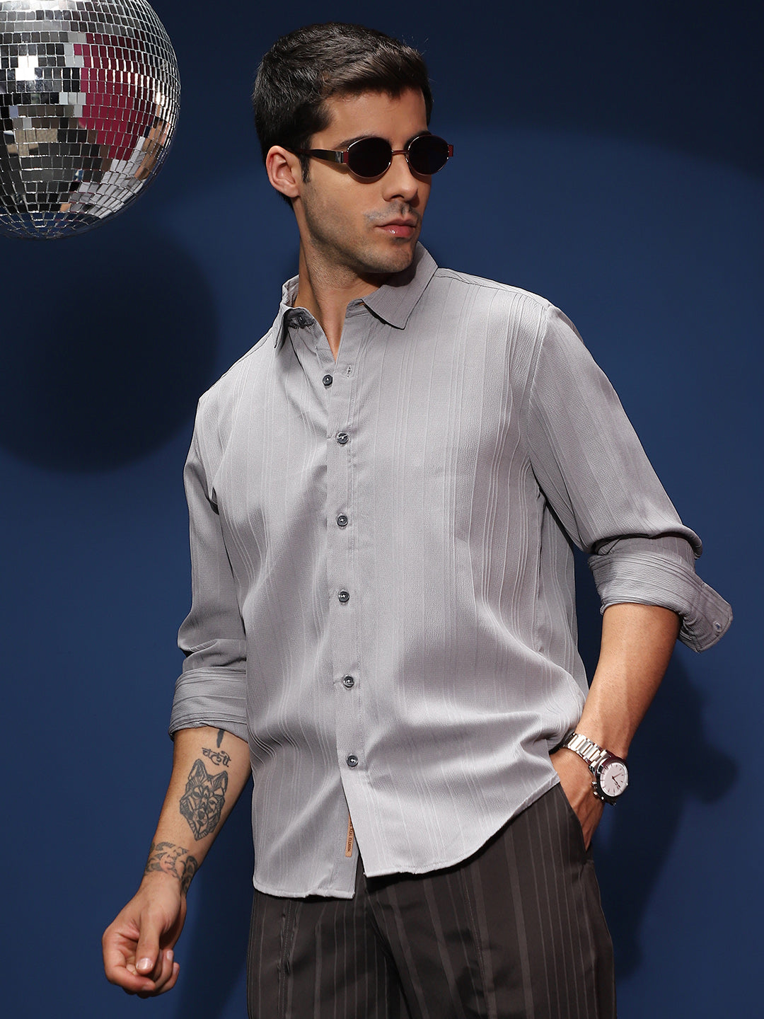 Campus Sutra Multitrack-Tactile Shirt