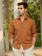 Campus Sutra Ruche-Tactile Shirt