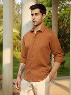Campus Sutra Ruche-Tactile Shirt