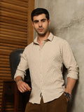 Campus Sutra Embossed Geometric Shirt