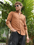 Campus Sutra Embossed Geometric Shirt