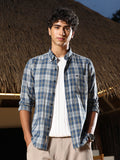 Campus Sutra Button-Down Plaid Regular Shirt