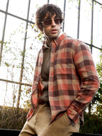 Campus Sutra Button-Down Gradient-Buffalo Shirt