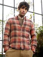 Campus Sutra Button-Down Gradient-Buffalo Shirt