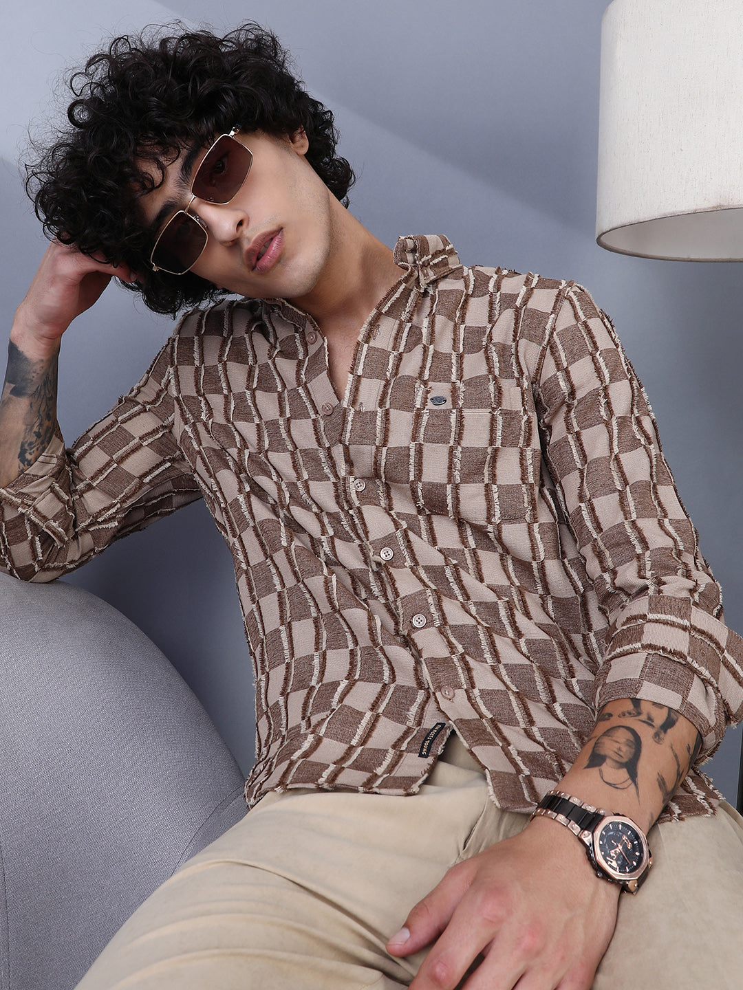 Campus Sutra Block-Edge Shirt