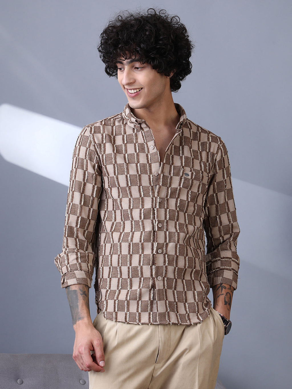 Campus Sutra Block-Edge Shirt