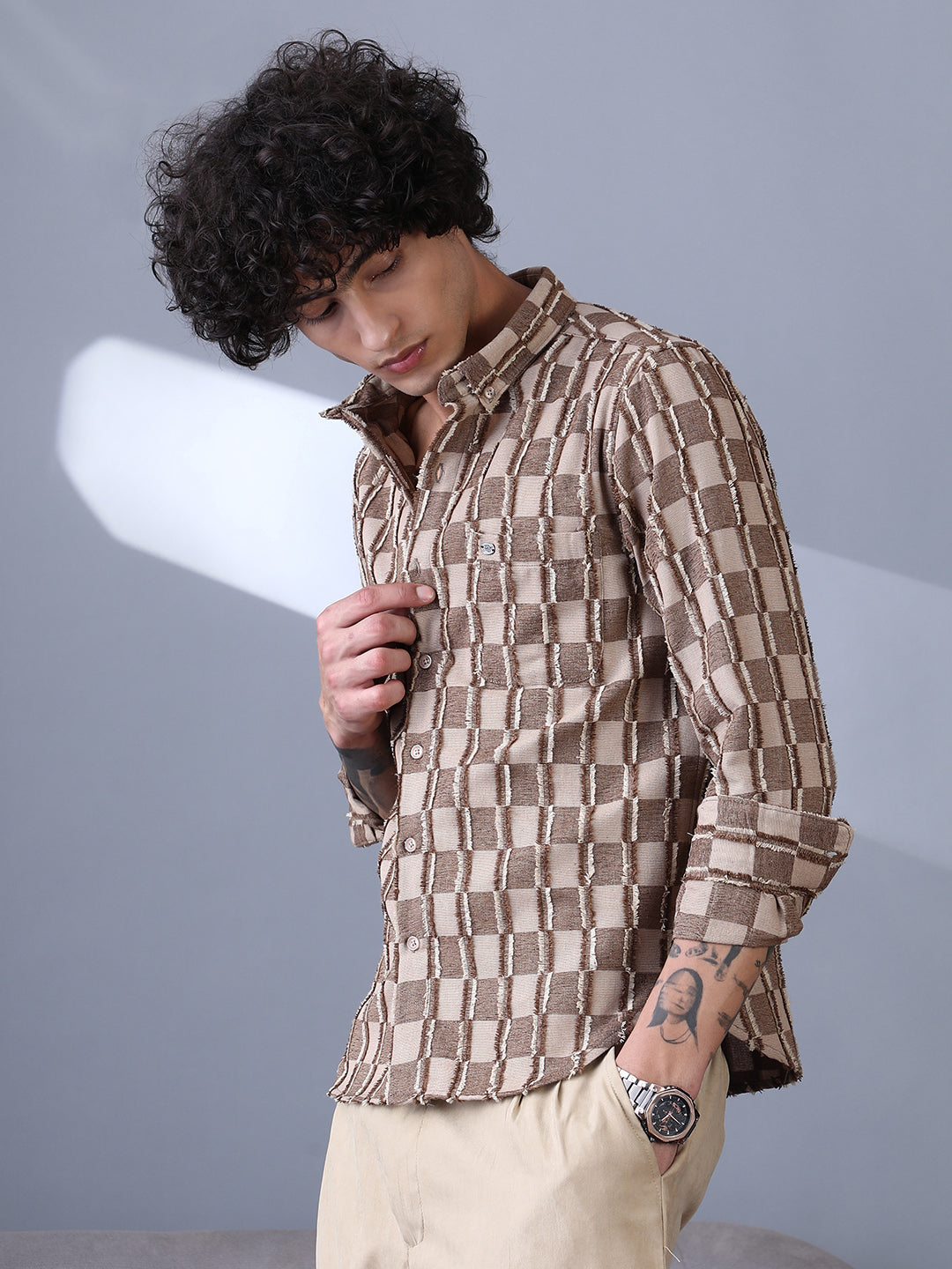 Campus Sutra Block-Edge Shirt