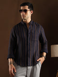 Campus Sutra Multitrack-Striped Regular Shirt