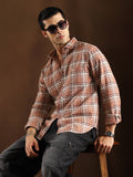 Campus Sutra Tactile-Check Regular Shirt