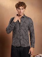 Campus Sutra Bloomline-Tactile Shirt