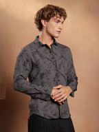 Campus Sutra Bloomline-Tactile Shirt
