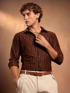 Campus Sutra Tassel-Weave Shirt