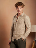 Campus Sutra Tassel-Weave Shirt