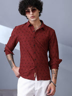Campus Sutra Polka-Tactile Shirt