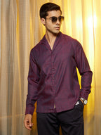Campus Sutra Distortion-Texture Shirt