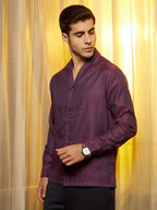 Campus Sutra Distortion-Texture Shirt