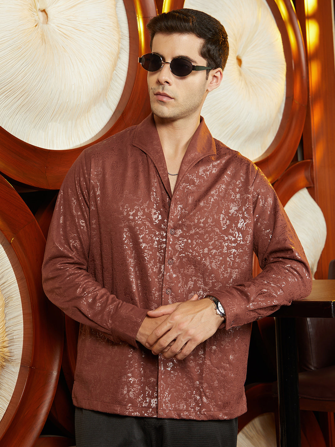 Campus Sutra Corroded-Tactile Shirt