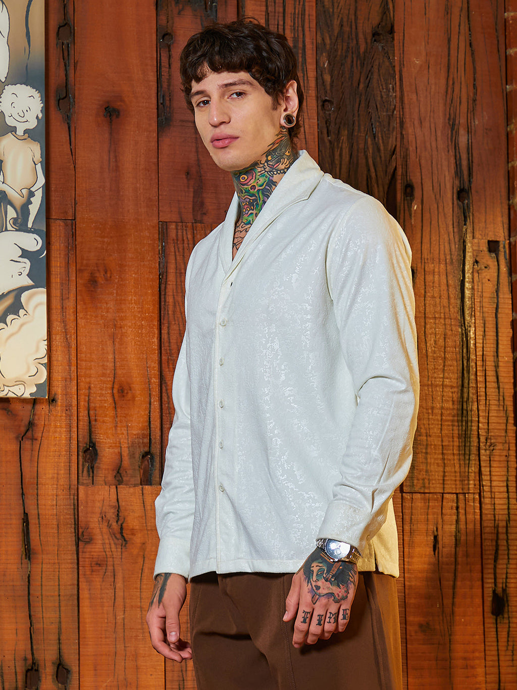 Campus Sutra Corroded-Tactile Shirt