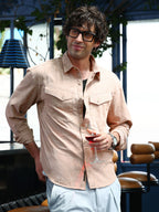 Campus Sutra Utility-Brushed Shirt