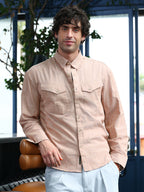 Campus Sutra Utility-Brushed Shirt