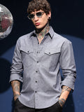 Campus Sutra Flap-Pocket Relaxed Shirt