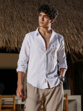 Campus Sutra Rope-Stripe Jacquard Shirt
