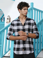 Campus Sutra Duo-Jacquard Check Shirt