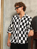 Campus Sutra Pleated-Checker Shirt