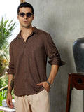 Campus Sutra Bloom-Textured Shirt